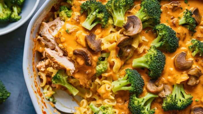 Cazuela Saludable de Brócoli, Pollo y Pasta para Cenas Faciles entre Semana